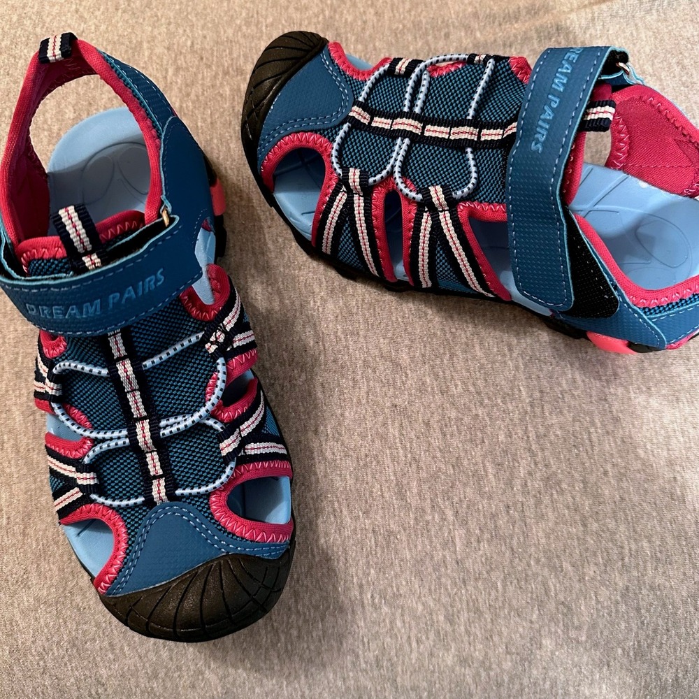 Dream Pairs Outdoor Water Sport Sandals Little Kid 1 Navy Fuchsia Mint